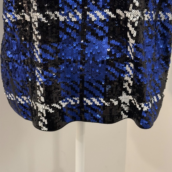 Michael Kórs Sequin Front Plaid Top Size Small - Picture 3 of 16
